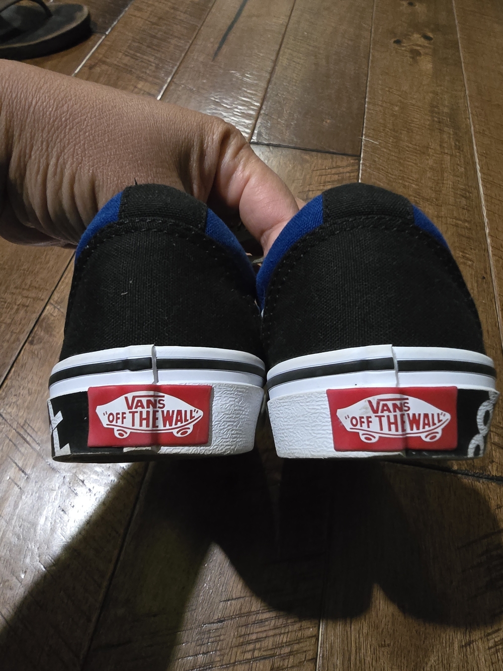 Vans Kids Low Top Sneakers in Blue and Black - Picture 4 of 4